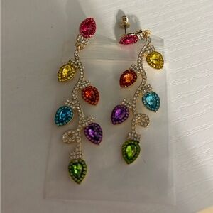 Colorful Leaf Drop Earrings
